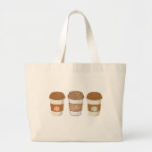Pumpkin Spice latte, koffie Grote Tote Bag (Voorkant)