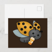 Pumpkin Spice Latte Ladybug T-Shirt Briefkaart (Voorkant / Achterkant)