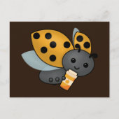 Pumpkin Spice Latte Ladybug T-Shirt Briefkaart (Voorkant)