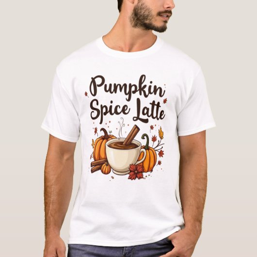 🎃 Pumpkin Spice Latte Lover T-shirt: T-shirt (Voorkant)