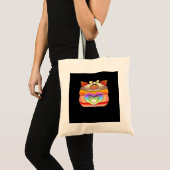 Pumpkin Spice Latte Loving Frog Tote Bag (Voorkant (product))