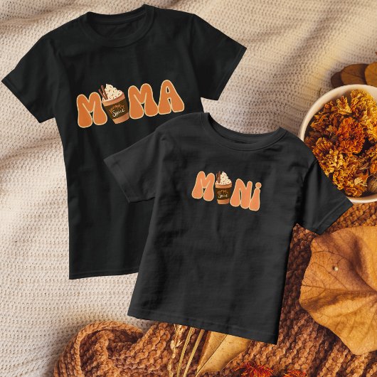 Pumpkin Spice Latte Mama en Mini Herfst Matching T-shirt
