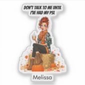 Pumpkin Spice Latte - Ms Sass Sticker (Voorkant)