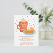 Pumpkin Spice Latte Pie Baby Shower-uitvindingen Kaart (Staand voorkant)