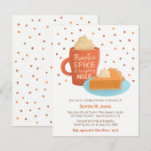 Pumpkin Spice Latte Pie Baby Shower-uitvindingen Kaart (Voorkant / Achterkant)