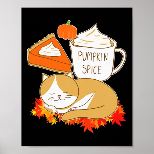 Pumpkin Spice Latte Poster (Voorkant)