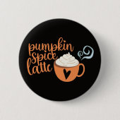 Pumpkin Spice Latte Ronde Button 5,7 Cm (Voorkant)
