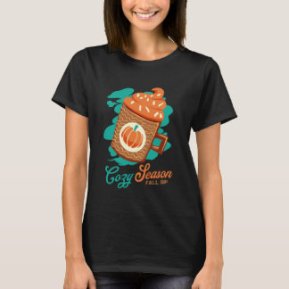 Pumpkin Spice Latte Season Thanksgiving Design T-shirt