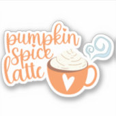 Pumpkin Spice Latte Sticker (Voorkant)