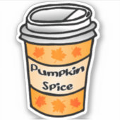 Pumpkin Spice Latte Sticker (Voorkant)