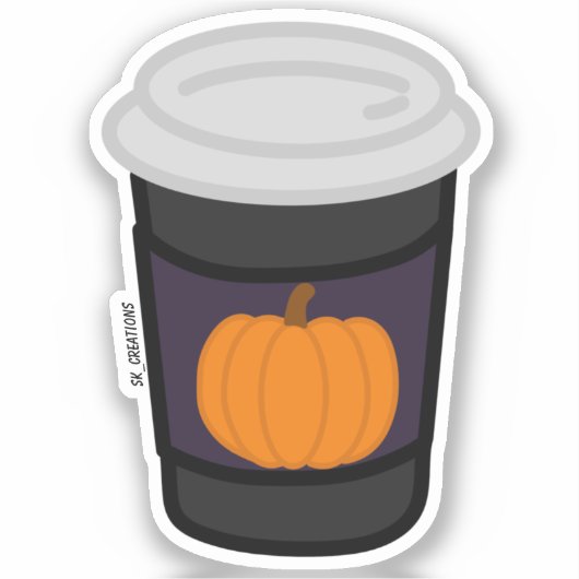 Pumpkin Spice Latte Sticker (Voorkant)