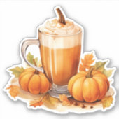 Pumpkin Spice Latte Sticker (Voorkant)