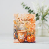 Pumpkin Spice Life Briefkaart (Staand voorkant)