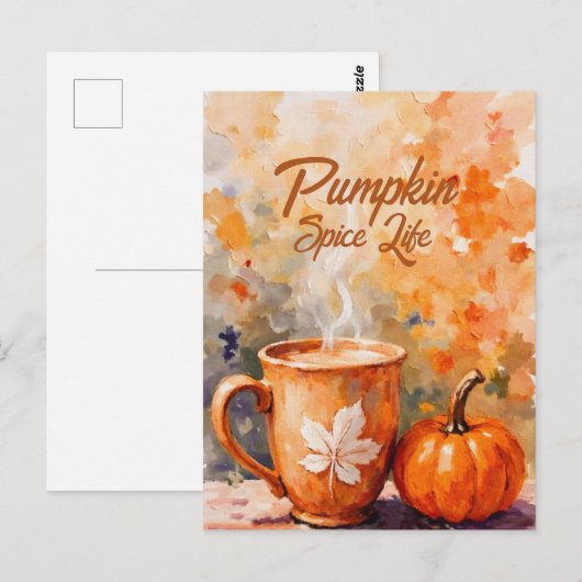 Pumpkin Spice Life Briefkaart (Voorkant / Achterkant)