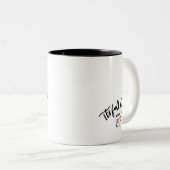 Pumpkin Spice Life Hand Lettered Tweekleurige Koffiemok (Voorkant rechts)