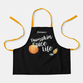 Pumpkin Spice Life & Name- voor Small Schort