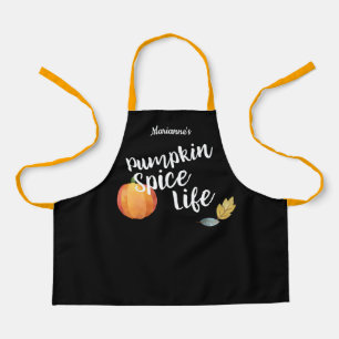 Pumpkin Spice Life & Name- voor Small Schort