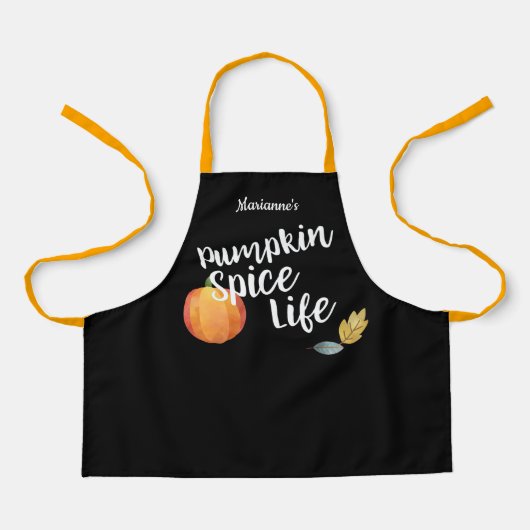 Pumpkin Spice Life & Name- voor Small Schort (Voorkant)