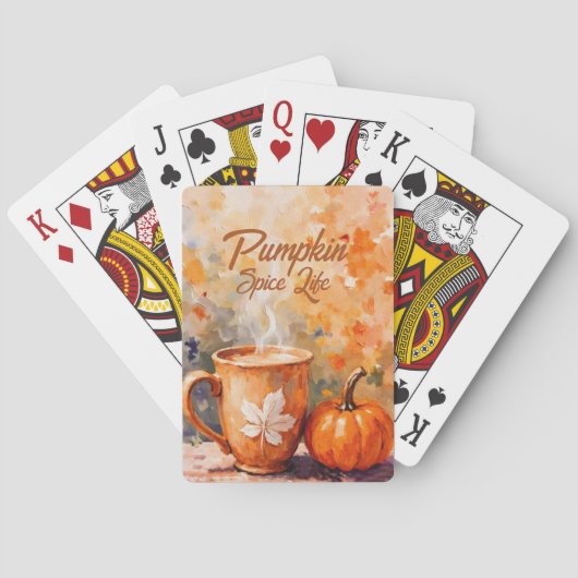 Pumpkin Spice Life Pokerkaarten (Achterkant)