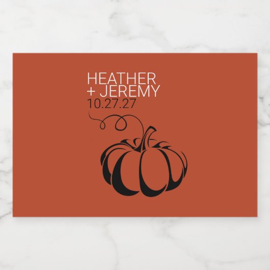 Pumpkin Spice Likeurfles Etiket (Enkel label)