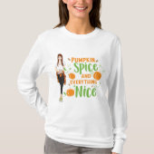 Pumpkin Spice Long Slaper T-shirt (Voorkant)