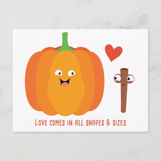 Pumpkin Spice Love Cute Herfst Briefkaart (Voorkant)