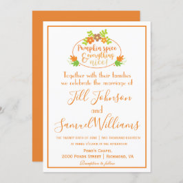 Pumpkin Spice Lovely Wedding Kaart