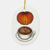 Pumpkin Spice Lover Coffee Latte Autumn Holiday Keramisch Ornament (Voorkant)
