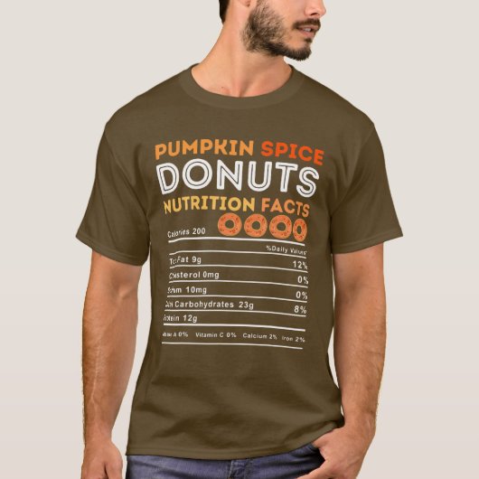 Pumpkin Spice Lover Donut Lovers Funny Food Nutrit T-shirt (Voorkant)
