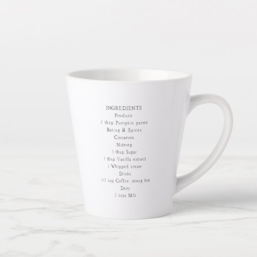 Pumpkin Spice Lover | Mok van Monogram latte (Rechts)