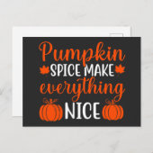 Pumpkin Spice maakt alles mooi Briefkaart (Voorkant / Achterkant)