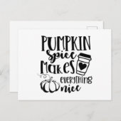 Pumpkin Spice maakt alles mooi Briefkaart (Voorkant / Achterkant)