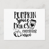 Pumpkin Spice maakt alles mooi Briefkaart (Voorkant)