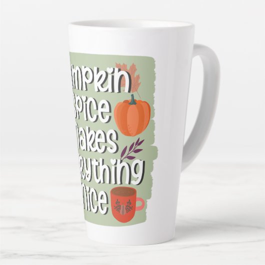 Pumpkin Spice maakt alles mooi Latte Mok (Rechterhoek)