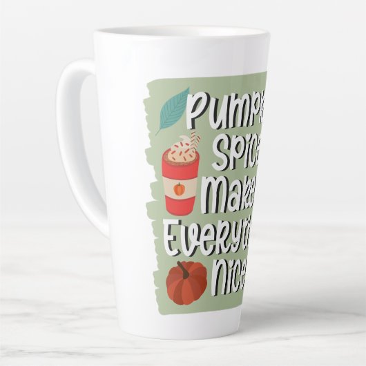 Pumpkin Spice maakt alles mooi Latte Mok (Linkerhoek)