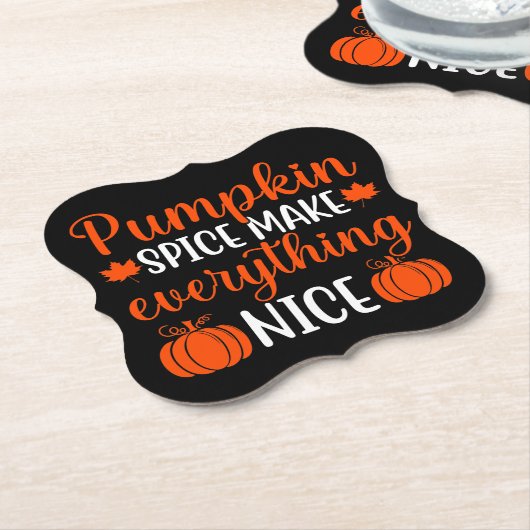 Pumpkin Spice maakt alles mooi Onderzetter (Gekanteld)