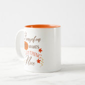 Pumpkin Spice maakt alles mooi Tweekleurige Koffiemok (Voorkant links)