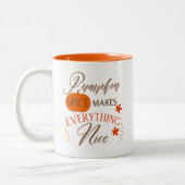 Pumpkin Spice maakt alles mooi Tweekleurige Koffiemok (Links)