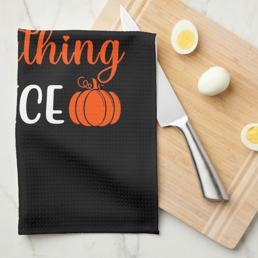 Pumpkin Spice maakt alles mooi uit keukenhanddoek (Quarter Fold)