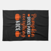 Pumpkin Spice maakt alles mooi uit keukenhanddoek (Horizontaal)
