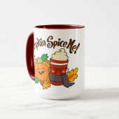 Pumpkin Spice me, mok koffie 15 oz rood (Voorkant links)