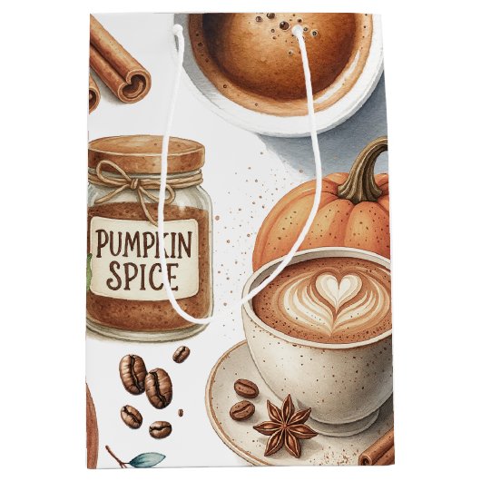 Pumpkin Spice Medium Gift Bag Medium Cadeauzakje (Voorkant)
