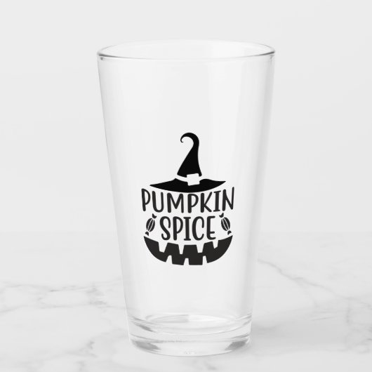 Pumpkin Spice met een Jack-O-Lantern heks Glas (Voorkant)