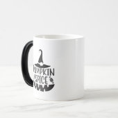 Pumpkin Spice met een Jack-O-Lantern heks Magische Mok (Voorkant links)