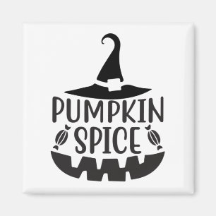 Pumpkin Spice met een Jack-O-Lantern heks Magneet