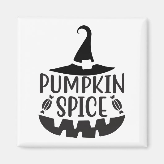 Pumpkin Spice met een Jack-O-Lantern heks Magneet (Voorkant)