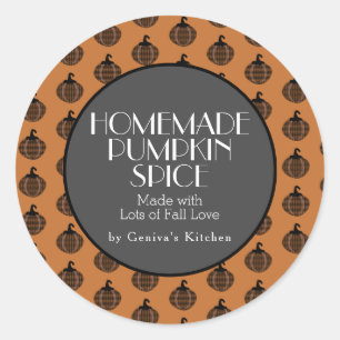 Pumpkin Spice Mix Cocoa Homemade Herfst Ronde Sticker