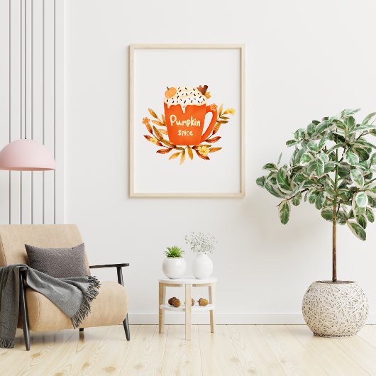 Pumpkin Spice Mok Wall Art | Herfst Home Decor Poster