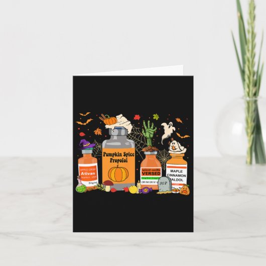 Pumpkin Spice Propofol Ativan Versed Haldol Hallow Kaart (Voorkant)
