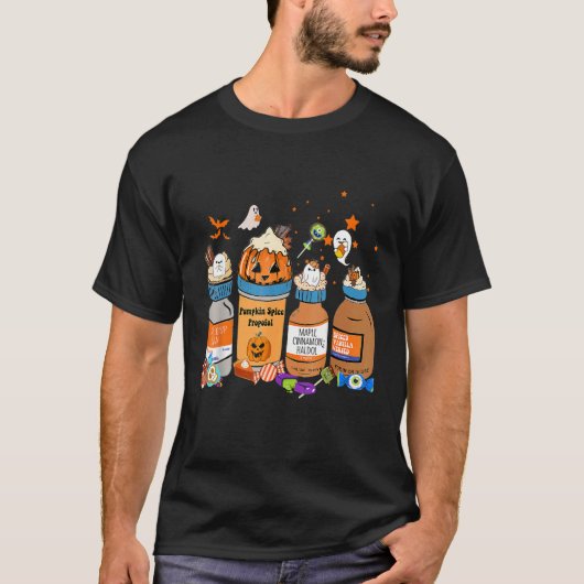 Pumpkin Spice Propofol Ativan Versed Haldol Hallow T-shirt (Voorkant)
